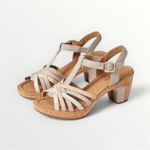 Gabor Heeled Ryia Sandals in Suede and Leather NWT